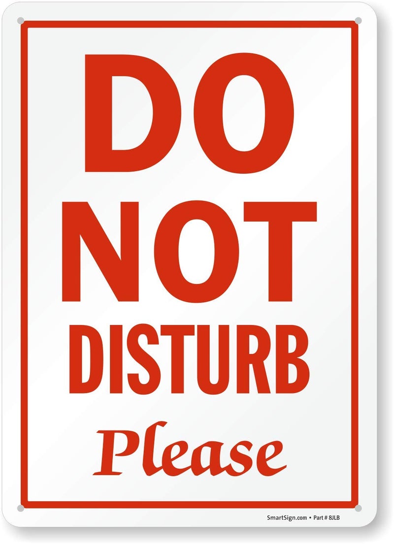 SmartSign - S-8730-Pl-14 "Do Not Disturb Please" Sign | 10" x 14" Plastic Red on White
